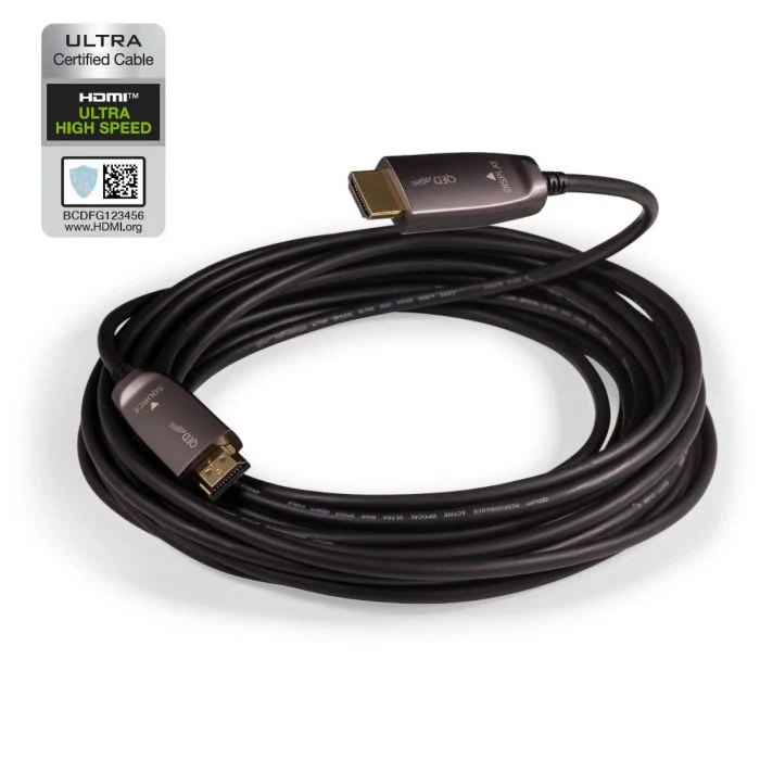 QED Performance Optical Ultra High Speed HDMI | Cable HDMI óptico activo | 8K, 4K a 120 Hz y largo alcance real para instalaciones serias