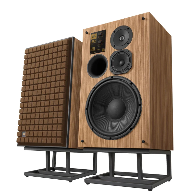 🔊 JBL L100 Classic 80 Aniversario | Bocinas HiFi 3 vías con woofer 12”, edición limitada mundial (PAR + stands JS-150) | JMI Audio