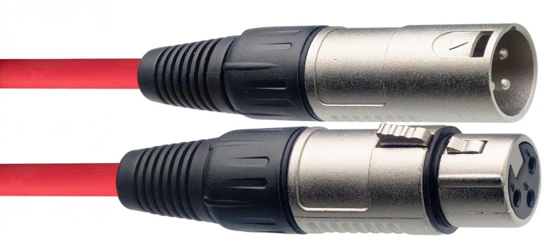 AUVISA SMC3 CRD CABLE MICROFONO XLR 3 METROS ROJO