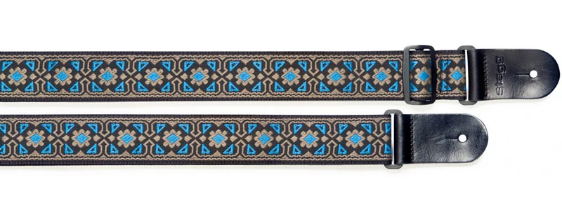 AUVISA SWO-FLO BLU CORREA GUITARRA NYLON FLORAL AZUL