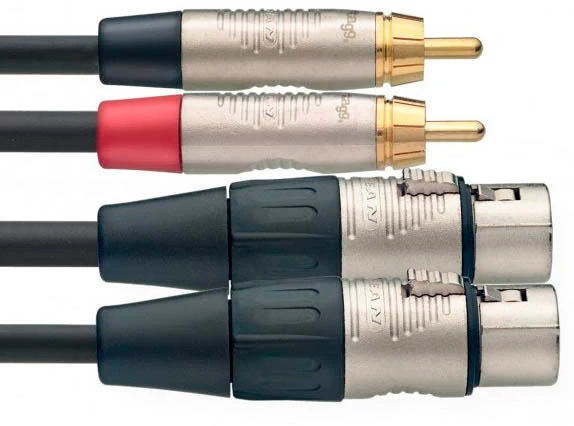 AUVISA NTC3CMXFR CABLE 2 X RCA MACHO 2 X XLR HEMBRA 3 METROS
