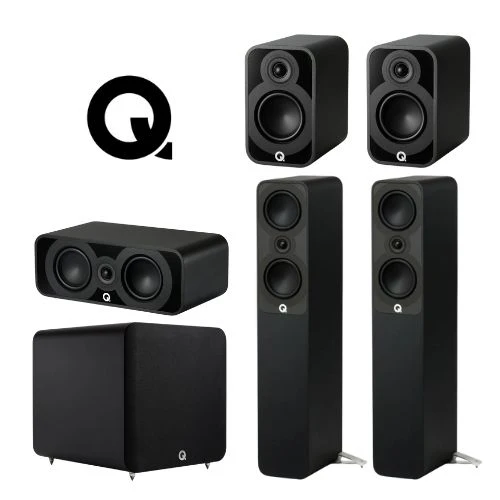 Sistema de Cine en Casa 5.1 Q Acoustics Combo Premium | 5040 + 5010 + 5090 + Q Sub 120 | Sonido Audiófilo con Diseño Moderno | JMI Audio