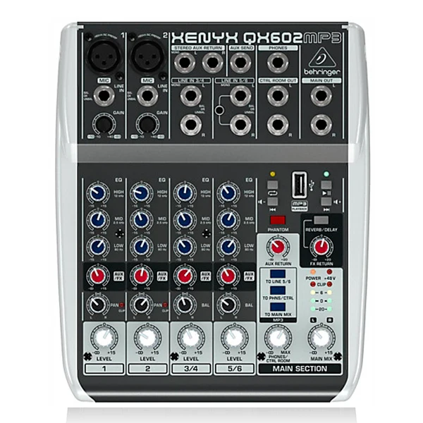 QX602MP3 - Mezcladora Análoga
