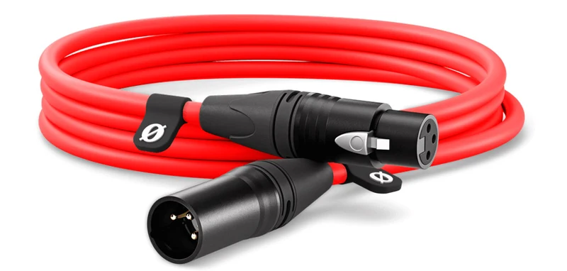 RODE XLR3M-R CABLE XLR 3 METROS ROJO