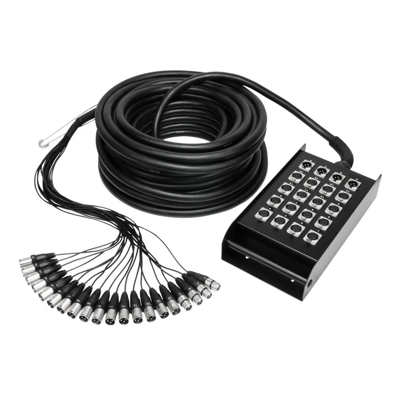 ADAM HALL K20C15 CAJETIN DE ESCENARIO DE 16 ENVIOS Y 4 RETORNOS CON 15 METROS DE CABLE