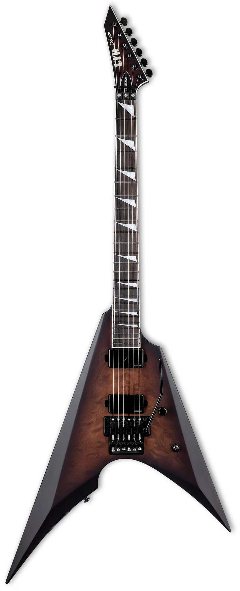 ESP LTD ARROW QM DBSS GUITARRA ELECTRICA DARK BROWN SUNBURST SATIN