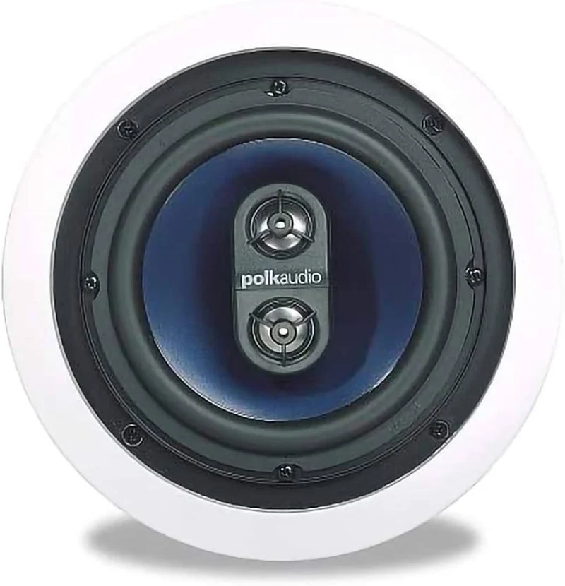 Polk RC6s (par) | Bocinas empotrables para techo estéreo | Sonido estéreo desde una sola bocina y máxima discreción visual | JMI Audio