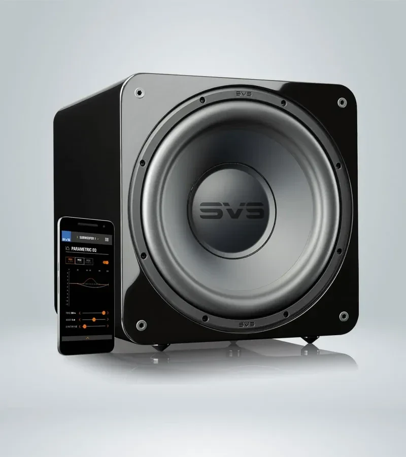 SVS SB‑2000 Glossy | Subwoofer Sellado 12″ con 500 W RMS y DSP Preciso | Potencia Compacta, Rendimiento Superior | JMI Audio