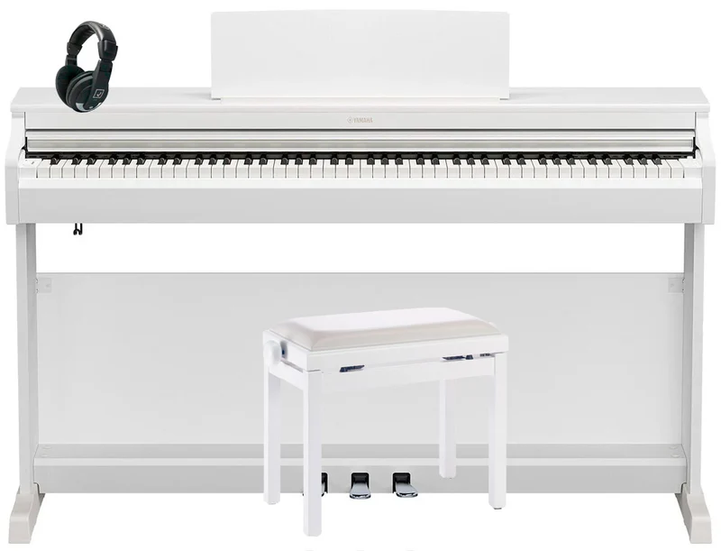 YAMAHA -PACK- YDP166W PIANO DIGITAL ARIUS BLANCO + BANQUETA Y AURICULARES