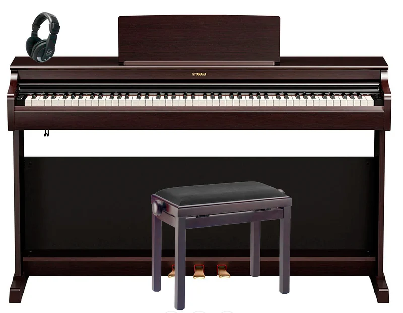 YAMAHA -PACK- YDP166R PIANO DIGITAL ARIUS ROSEWOOD + BANQUETA Y AURICULARES
