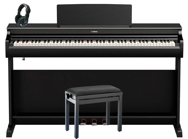 YAMAHA -PACK- YDP166B PIANO DIGITAL ARIUS NEGRO + BANQUETA Y AURICULARES
