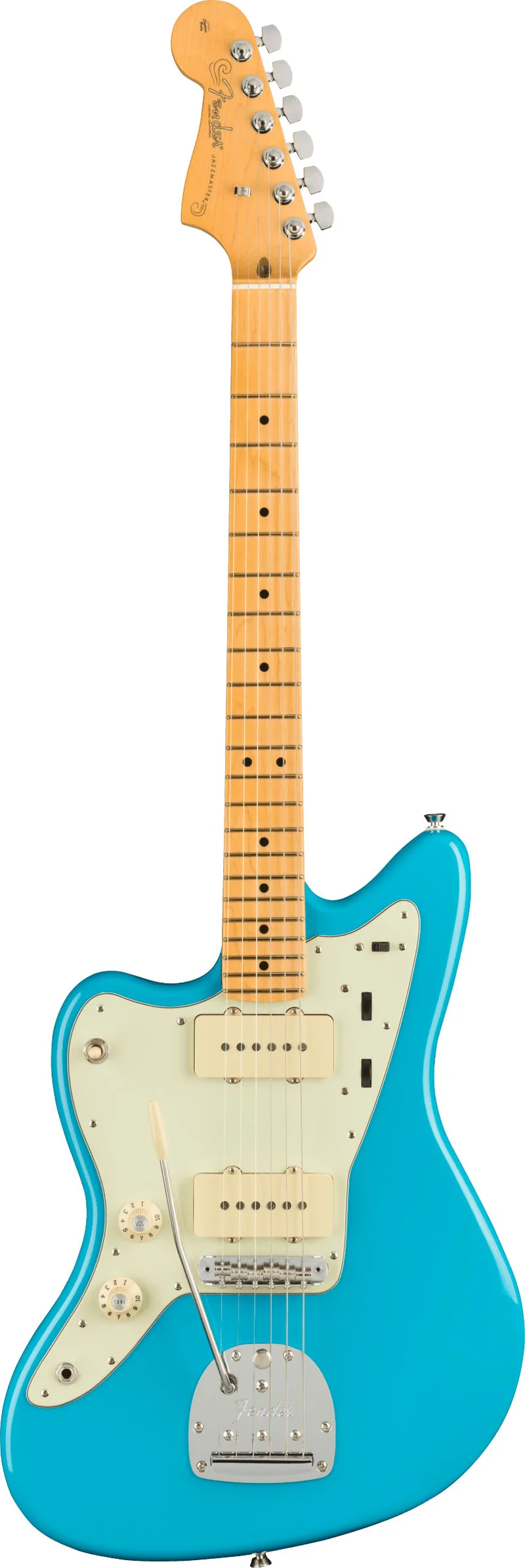 FENDER AMERICAN PROFESSIONAL II JAZZMASTER LH MN GUITARRA ELECTRICA MIAMI BLUE ZURDOS