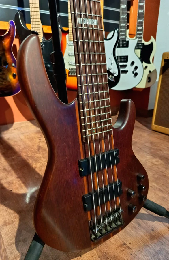 ESP LTD D6 NBS BAJO ELECTRICO 6 CUERDAS NATURAL BURST SATIN. SEGUNDA MANO
