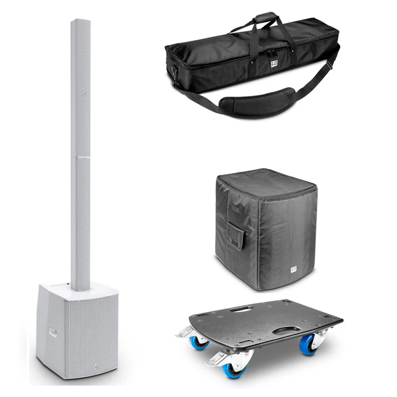 LD SYSTEMS -PACK- SISTEMA DE SONIDO MAUI 28 G2 W BLANCO CON FUNDAS Y PLATAFORMA