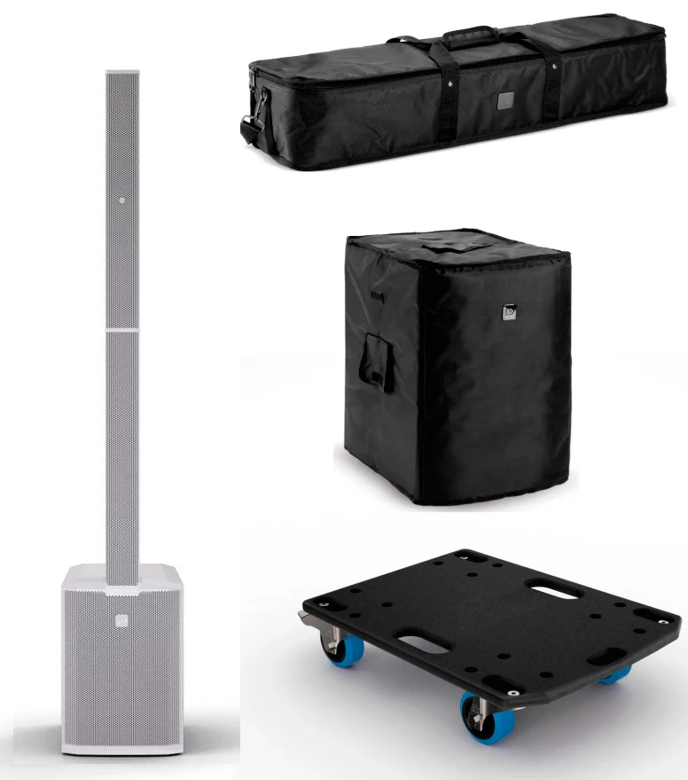LD SYSTEMS -PACK- MAUI 28 G3 MIX W SISTEMA COMPACTO DE PA ACTIVO BLANCO + FUNDAS Y PLATAFORMA