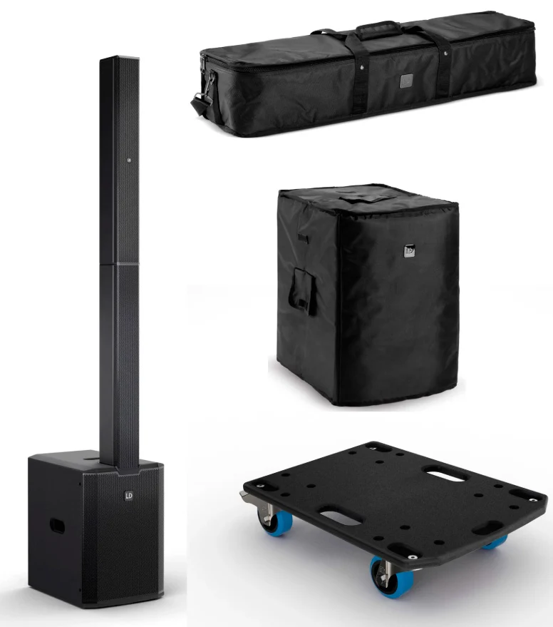 LD SYSTEMS -PACK- MAUI 28 G3 MIX SISTEMA COMPACTO DE PA ACTIVO NEGRO + FUNDAS Y PLATAFORMA