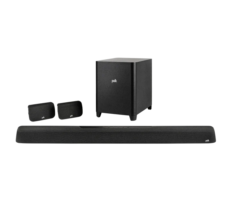 Polk MagniFi MAX AX SR System | Sistema de barra de sonido premium 7.1.2 | Dolby Atmos, DTS:X y surrounds inalámbricos | JMI Audio