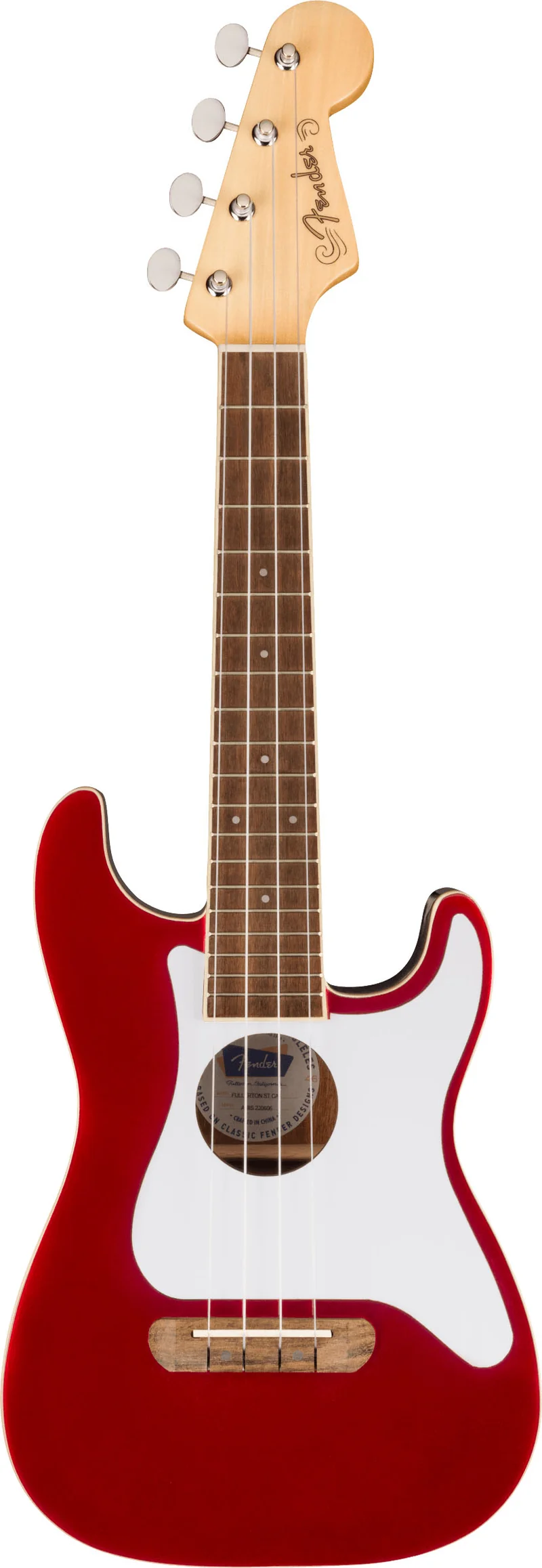 FENDER FULLERTON STRATOCASTER WN UKELELE ELECTRIFICADO CANDY APPLE RED