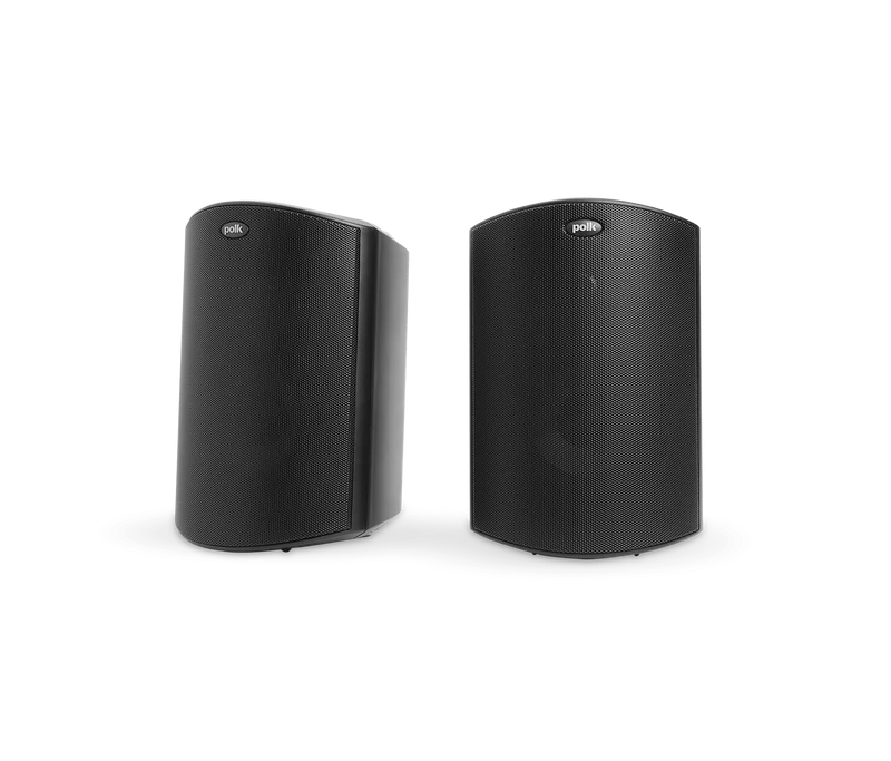 Polk Atrium 4 (par) | Bocinas exteriores compactas | Sonido claro, resistente y perfecto para jardín, terraza o balcón | JMI Audio