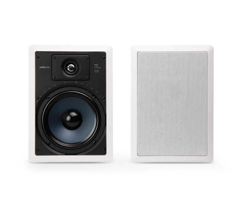 Polk RC85i (par) | Bocinas empotrables en pared | Más llenado, más graves y una instalación discreta para cine en casa o audio distribuido | JMI Audio