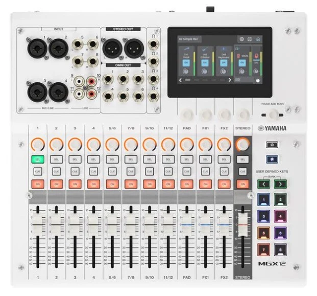 YAMAHA MGX12W MESA DE MEZCLAS 12 CANALES BLANCA
