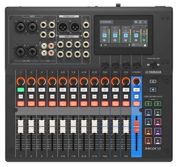 YAMAHA MGX12B MESA DE MEZCLAS 12 CANALES NEGRA