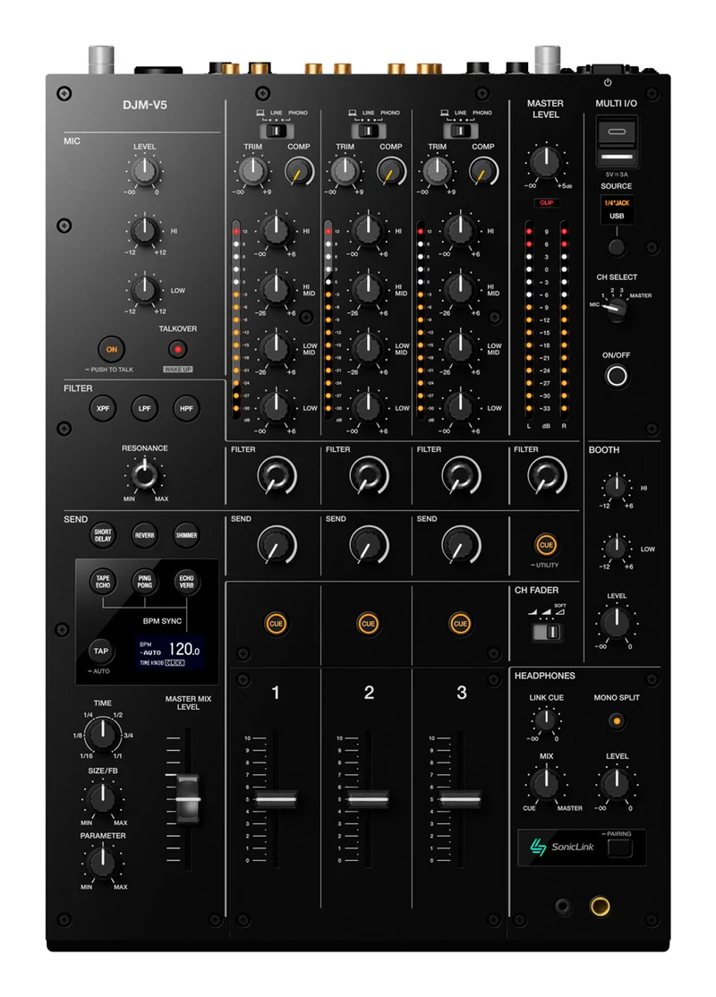 ALPHATHETA DJM V5 MESA DE MEZCLAS DIGITAL DJ 3 CANALES
