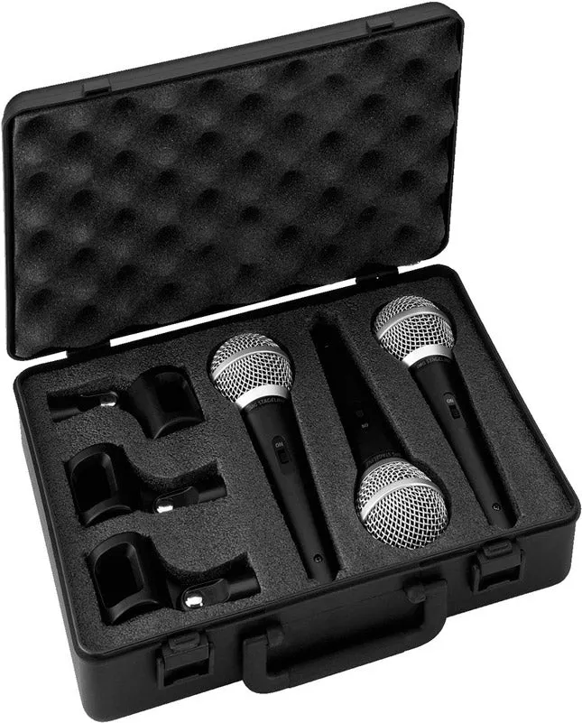 MONACOR DM-3 SET PACK 3 MICROFONOS DINAMICOS