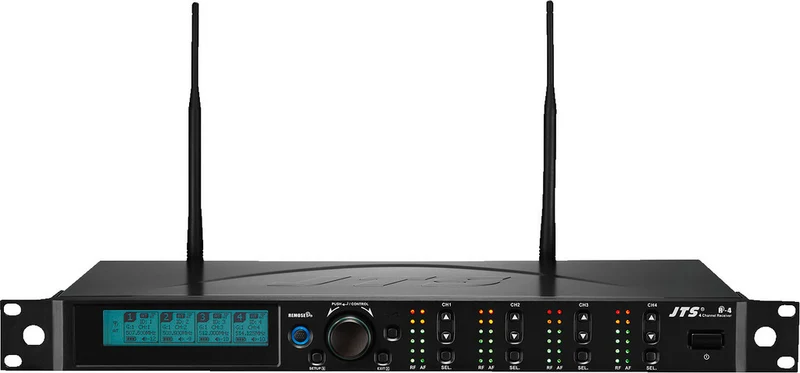 JTS R-45 RECEPTOR DE BANDA ANCHA PLL UHF DIVERSITY 4 CANALES