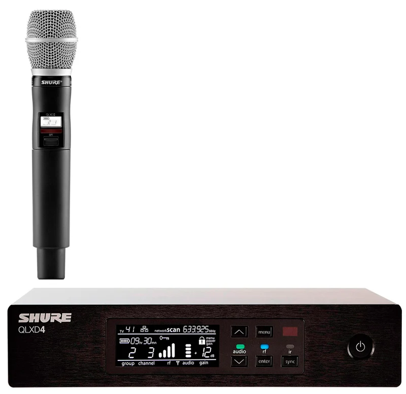 SHURE -PACK- QLXD4E RECEPTOR INALAMBRICO + QLXD2 SM86 H51 TRANSMISOR DE MANO