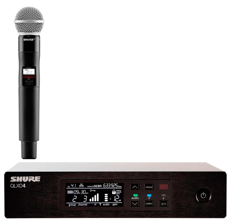SHURE -PACK- QLXD4E RECEPTOR INALAMBRICO + QLXD2 SM58 H51 TRANSMISOR DE MANO