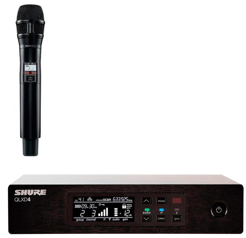 SHURE -PACK- QLXD4E RECEPTOR INALAMBRICO + QLXD2 N8SB H51 TRANSMISOR DE MANO