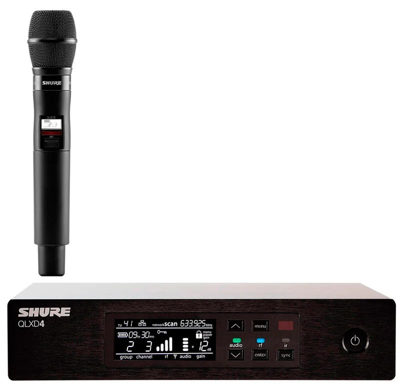 SHURE -PACK- QLXD4E RECEPTOR INALAMBRICO + QLXD2 KSM9 H51 TRANSMISOR DE MANO