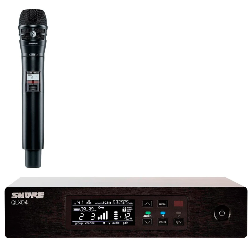 SHURE -PACK- QLXD4E RECEPTOR INALAMBRICO + QLXD2 K8B H51 TRANSMISOR DE MANO