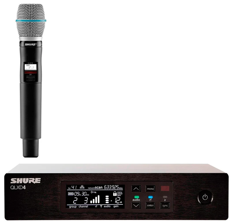 SHURE -PACK- QLXD4E RECEPTOR INALAMBRICO + QLXD2 B87C H51 TRANSMISOR DE MANO
