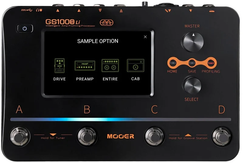 MOOER GS1000 LI PEDALERA MULTIEFECTOS GUITARRA CON BATERIA RECARGABLE