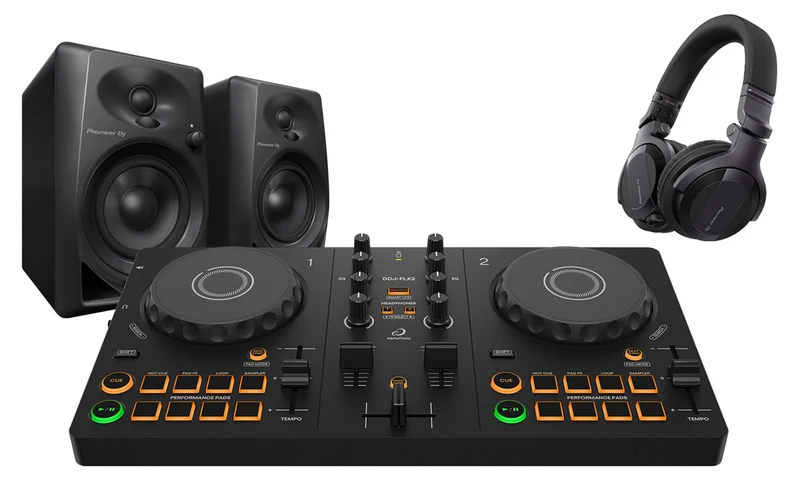ALPHATHETA -PACK- HOUSE PARTY STARTER BUNDLE DDJFLX2 CONTROLADOR + AURICULARES Y MONITORES