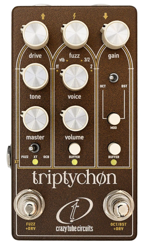 CRAZY TUBE CIRCUITS TRIPTYCHON PEDAL MULTIEFECTO FUZZ