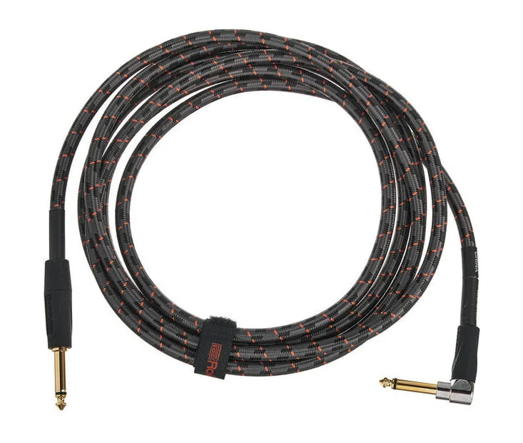 ROLAND RIC-G10A CABLE INSTRUMENTO GOLD SERIES JACK ANGULADO JACK RECTO 3 METROS