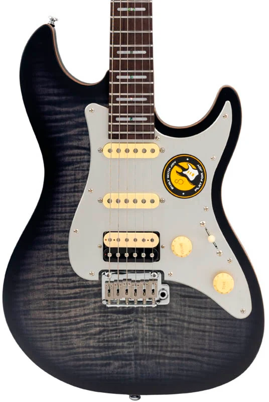 SIRE S7 FM NEW GEN TBK LARRY CARLTON GUITARRA ELECTRICA TRANSPARENT BLACK SATIN