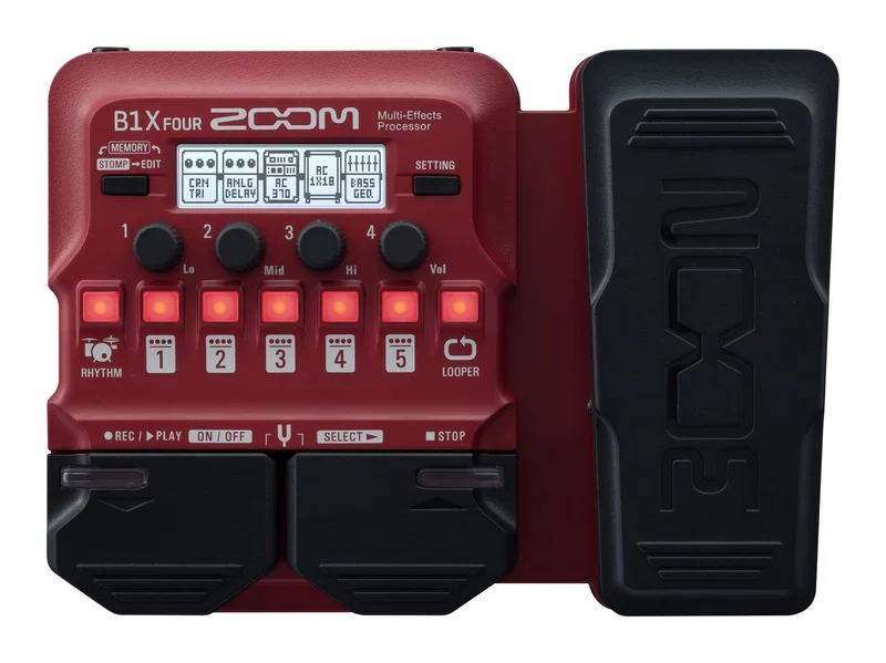 ZOOM B1X FOUR PEDALERA MULTIEFECTOS PARA BAJO CON PEDAL DE EXPRESION