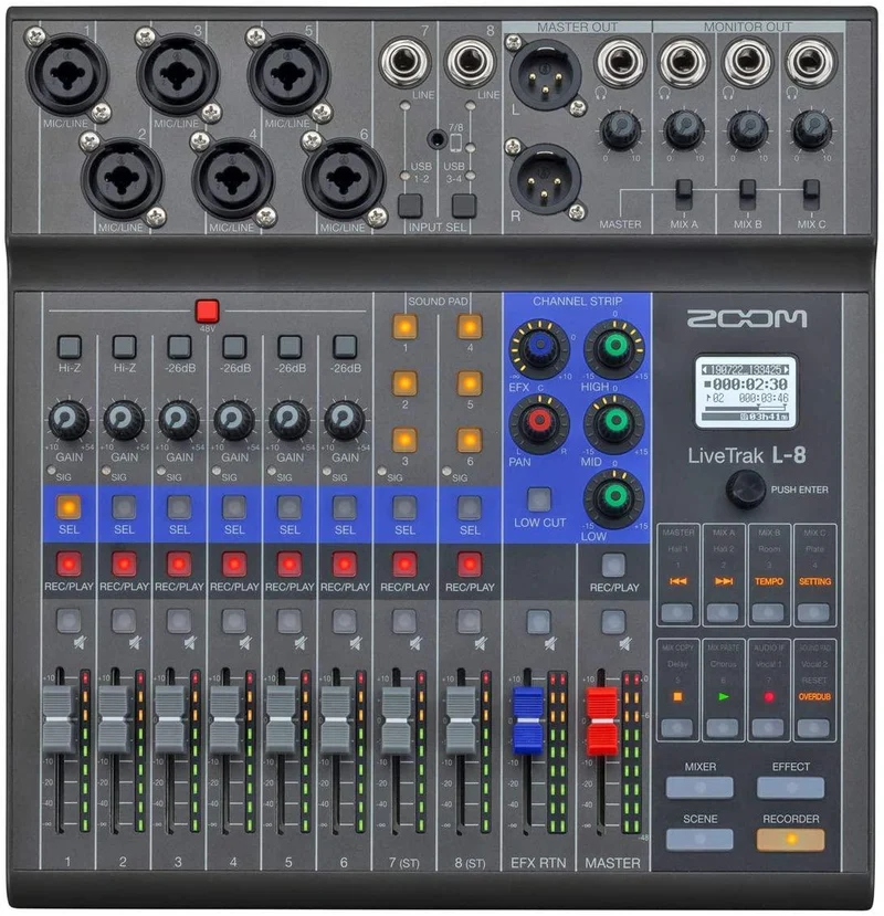 ZOOM L8 LIVETRAK MESA DE MEZCLAS DIGITAL 8 CANALES