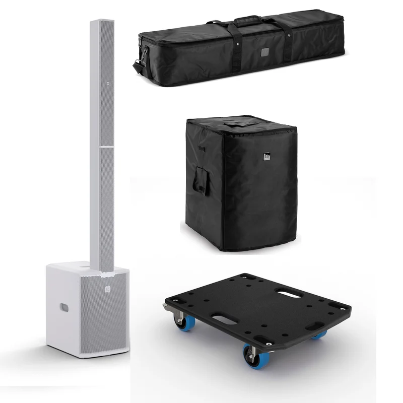 LD SYSTEMS -PACK- MAUI 28 G3 W SISTEMA COMPACTO DE PA ACTIVO BLANCO + FUNDAS Y PLATAFORMA
