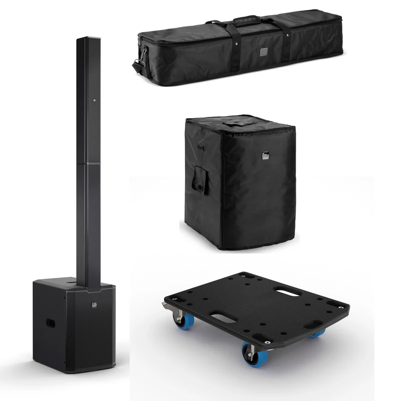 LD SYSTEMS -PACK- MAUI 28 G3 SISTEMA COMPACTO DE PA ACTIVO NEGRO + FUNDAS Y PLATAFORMA