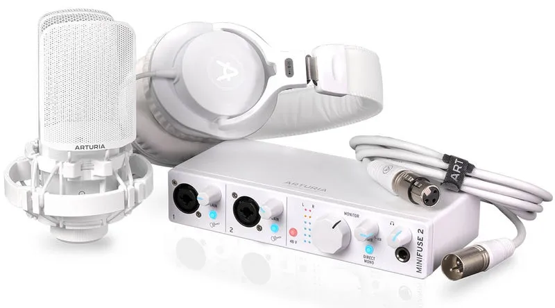 ARTURIA MINIFUSE RECORDING PACK WHITE INTERFAZ DE AUDIO BLANCO