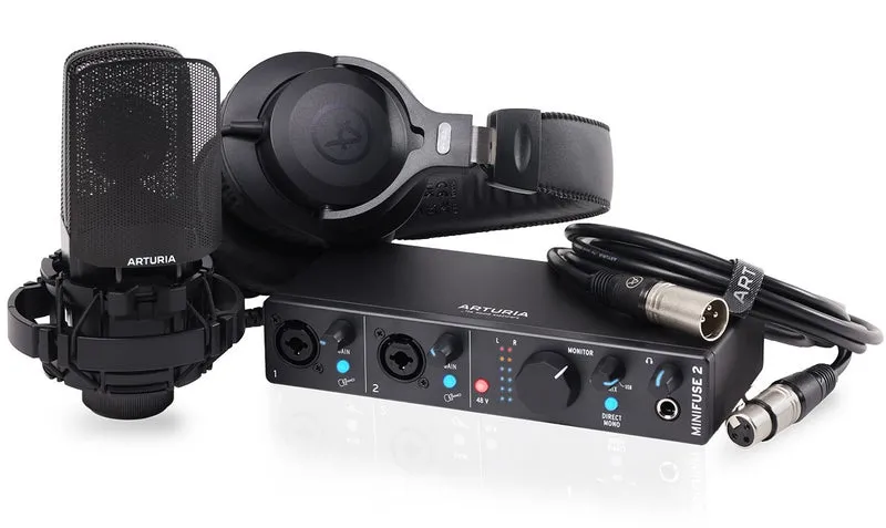 ARTURIA MINIFUSE RECORDING PACK BLACK INTERFAZ DE AUDIO NEGRO