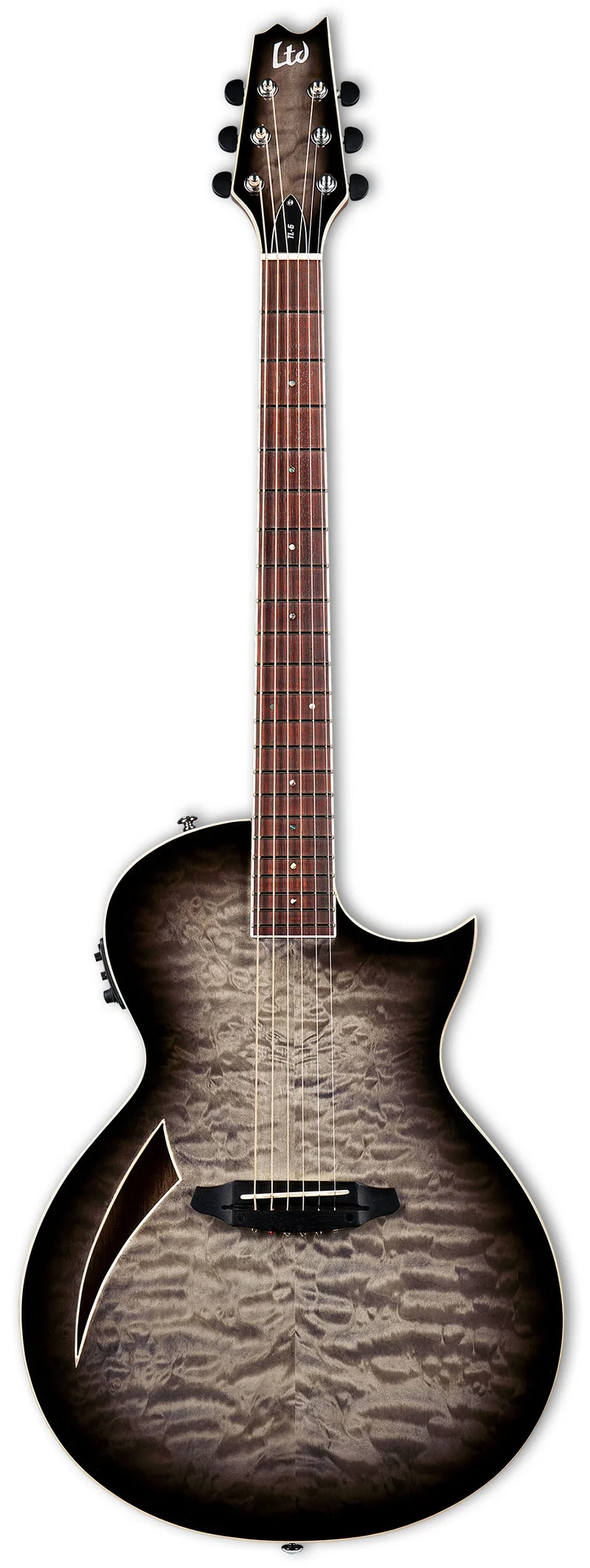 ESP LTD TL-6 QM CB GUITARRA ELECTRICOACUSTICA CHARCOAL BURST