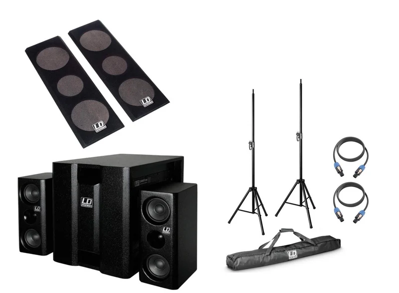 LD SYSTEMS -PACK- DAVE8 XS SISTEMA MULTIMEDIA PORTATIL NEGRO + ACCESORIOS