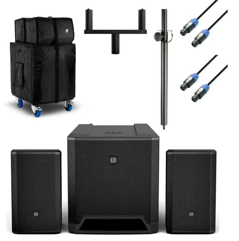 LD SYSTEMS -PACK- DAVE12 G4X SISTEMA COMPACTO DE PA ACTIVO + ACCESORIOS