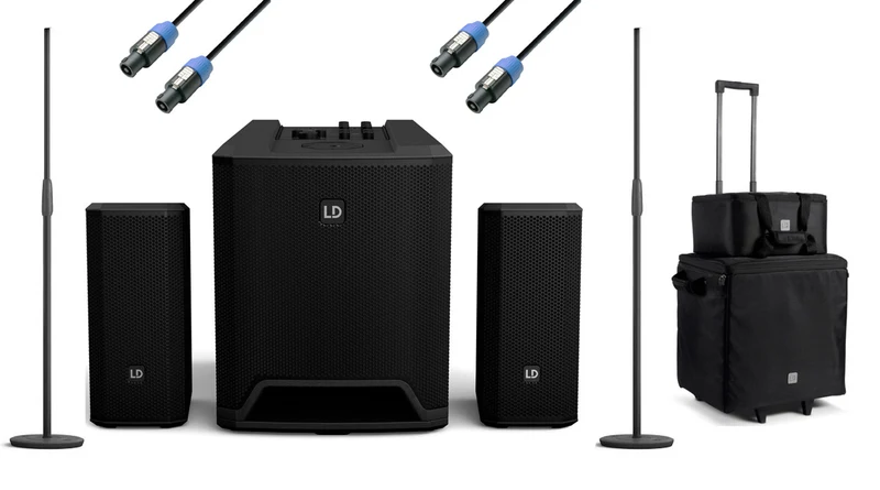 LD SYSTEMS -PACK- DAVE10 G4X PLUS SISTEMA COMPACTO DE PA ACTIVO + ACCESORIOS